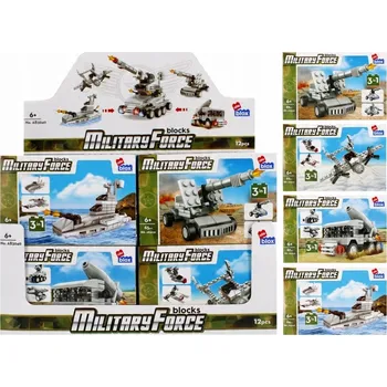 ostatní stavebnice STAVEBNICE PLASTOVÉ pro DĚTI od 6 let, 62-67 dílků, MILITARIA 3v1 alleBLOX