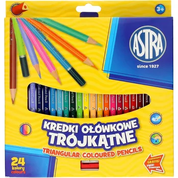 Pastelka Astra 312110003 trojúhelníkové Pastelky 24 barev + ořezávátko
