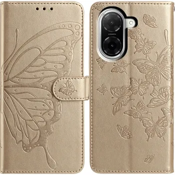 Pouzdro na mobilní telefon Floral Butterfly knížkové pouzdro na Xiaomi Redmi A5 (171.7x77.8x8.3mm) - zlaté