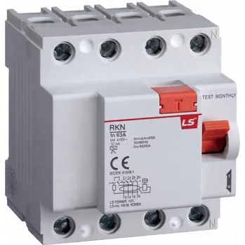 Proudový chránič Proudový chránič 4P 63A 0,03A typ A RKN4P 63A 30MAA 06220465R0