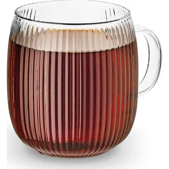 hrnek 380ml ESTHER, pásky, var.sklo (min.obj.6ks)