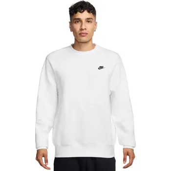 Pánská mikina Pánská tenisová mikina Nike Club Fleece Crew Bílý (XL)