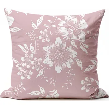 Povlak na dekorativní polštářek Bavlněný povlak na polštář - Rose růžová Zapínání: zip, Velikost polštáře: 40x40