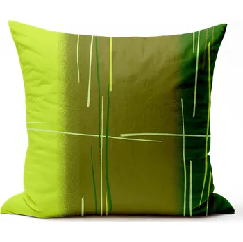 Povlak na dekorativní polštářek Bavlněný povlak na polštář - Cákance zelené Zapínání: zip, Velikost polštáře: 40x40