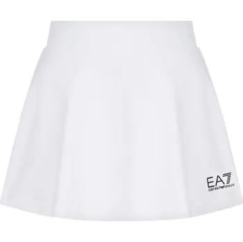 Dámská sukně Dámská tenisová sukně EA7 Woman Jersey Miniskirt - white Bílý (L)