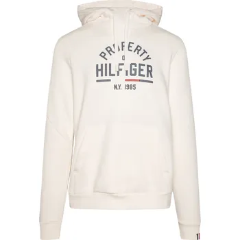 Pánská mikina Pánská tenisová mikina Tommy Hilfiger Graphic Hoody - ancient white Bílý (M)