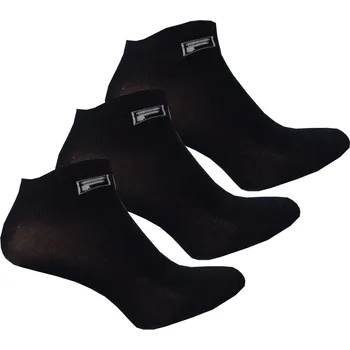 Pánské ponožky Ponožky Fila invisible plain socks Mercerized cotton - 3P black Černý (35-38)