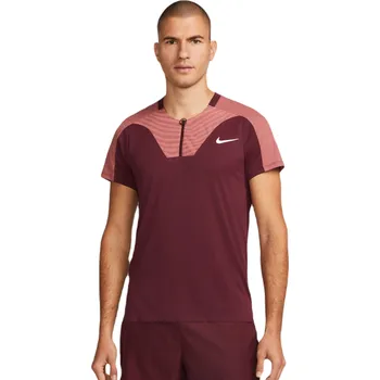 Pánské tričko Pánské tenisové polo tričko Nike Dri-Fit Advantage Slam Tennis - night maroon/white Červený (XL)
