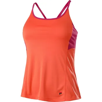 Dámský tenisový top Fila Top Lucy W - hot coral Červený, Oranžový (XL)