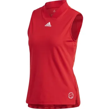 Dámský tenisový top Adidas Tennis Match Tank ENG W - scarlet/signal pink Červený (XS)