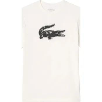 Pánské tričko Pánské tričko Lacoste SPORT 3D Print Crocodile Breathable Jersey - white Bílý (XL)