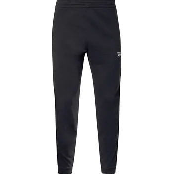 Pánské tenisové tepláky Reebok Workout Ready Piping Joggers - black Černý (XL)