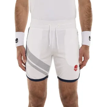 Pánské tenisové kraťasy Hydrogen Sport Stripes Tech Shorts - white/blue navy Bílý (L)