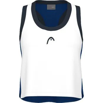 Dámský tenisový top Head Play Crop Top - white/royal Bílý (XS)