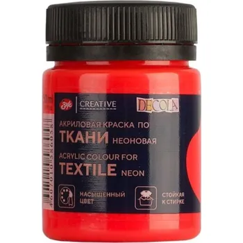 Výtvarná barva Decola Barva na textil 50 ml Červená Fluorescenční