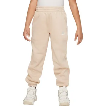 Dívčí tepláky Nike Kids Sportswear Club Fleece Loose Béžový (S)