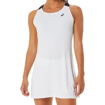 Dámské šaty Dámské tenisové šaty Asics Court - brilliant white/midnight Bílý (XL)