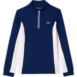 Dámská tenisová mikina Lacoste Slim Fit Quarter-Zip Sweatshirt - navy blue/white Modrý (M)