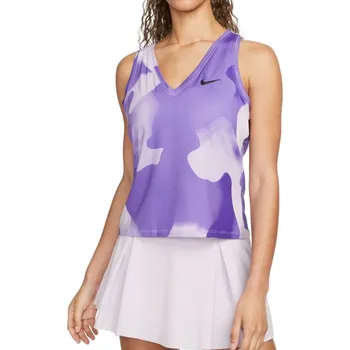 Dámský tenisový top Nike Court Dri-Fit Victory Tank - doll/black Fialový (L)