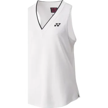 Dámský tenisový top Yonex Wimbledon Fitted Tank Top - white Bílý (XS)