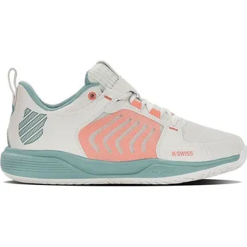 Dámské tenisky Dámská obuv K-Swiss Ultrashot Team - blanc de blanc/nile blue/desert flower Bílý (37,5)