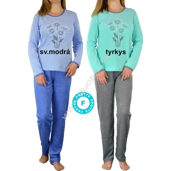 Dámské noční prádlo DUOTEX Froté pyžamo FrotonaVZ-2 Barva: tyrkys, Velikost: L