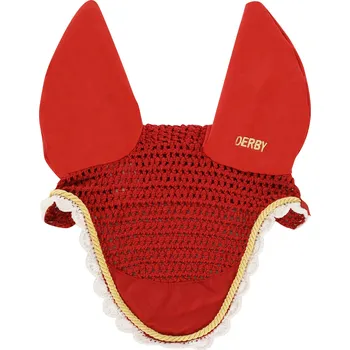 Jezdectví Háčkovaná čabraka Derby Barva: červená, Velikost: FULL