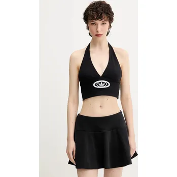 Bavlněný top adidas Originals Campus V Top KC8802 černá 99X, vel. L