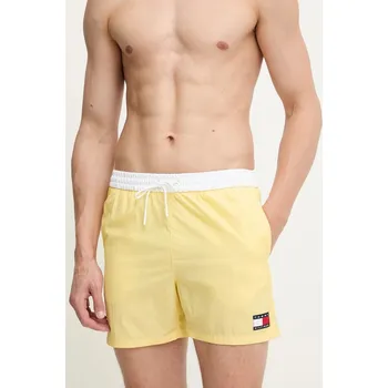 Pánské kraťasy Plavkové šortky Tommy Hilfiger žlutá barva, UM0UM03455 11X, vel. XL