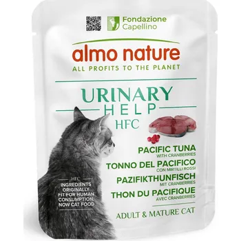 Krmivo pro kočku 6x50g Almo Nature HFC Urinary Help - tuňák tichomořský s brusinkami