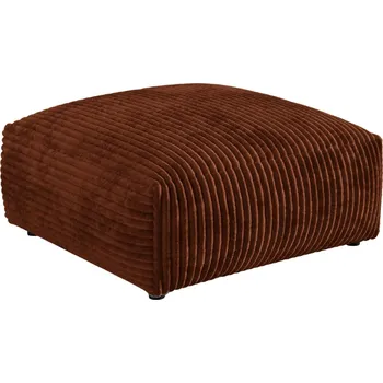 Taburet Micadoni Terakotově červená manšestrová podnožka Martina 106 x 106 cm