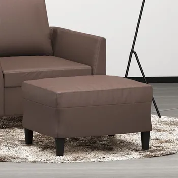 Taburet vidaXL Podnožka 60 x 50 x 41 cm umělá kůže [349287] Barva: Hnědá