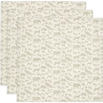 JOLLEIN Pleny 3 ks 70x70 cm Animals Olive Green