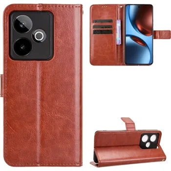 Pouzdro na mobilní telefon Crazy knížkové pouzdro na Realme GT 7 5G - hnědé