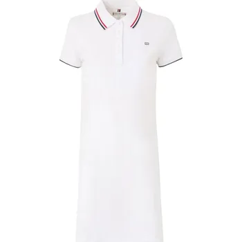 Dámské oblečení Dámské tenisové šaty Tommy Hilfiger Sportify Femmine Regular Polo Bílý (XS)