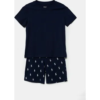 Dětské bavlněné pyžamo Polo Ralph Lauren 9P0250 námořnická modř 59X, vel. 122-128
