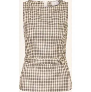 Neo Noir Dámský Top Delina, béžová / tmavě hnědá, 36