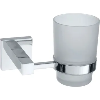 Držák na kartáček WENKO Kelímek na kartáčky BEZ VRTÁNÍ PowerLoc SAN REMO kovově lesklý 10x14x10 cm