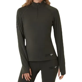 Dámská mikina Dámská tenisová mikina Björn Borg Sthlm Midlayer - peat Zelený (XS)