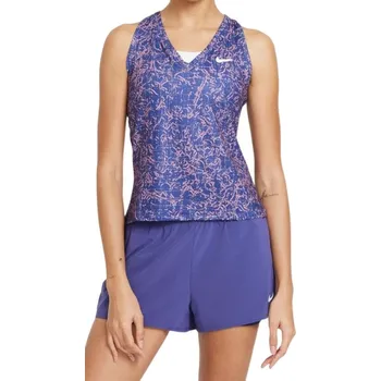 Dámský tenisový top Nike Court Victory Tank Print W - dark purple dust/white Fialový (L)
