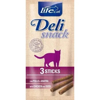 Krmivo pro kočku Life Cat Kabanosy pro kočky Kachna Kuře 3x5g Deli Snacks