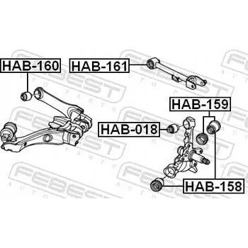 Zavěšení kol Febest HAB-158 Uložení, rameno