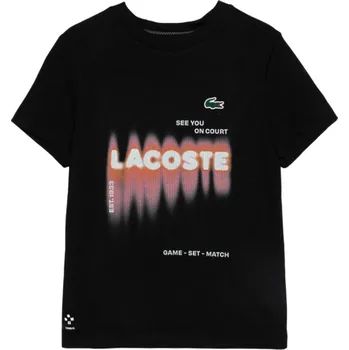 Chlapecká trička Lacoste Tennis x Daniil Medvedev Černý (128 cm)