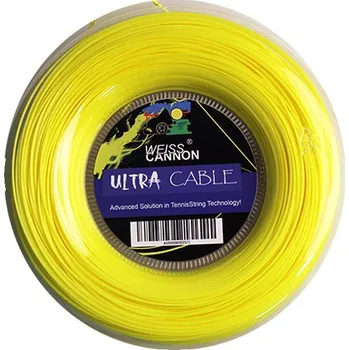 Struna na výplet tenisové rakety Tenisový výplet Weiss Cannon Ultra Cable (200 m) - yellow Žlutý (1.23 mm)