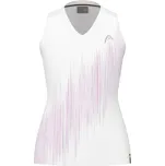 Dámský tenisový top Head Performance Tank Top - vivid pink/print perf white Bílý (S)
