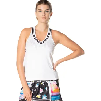 Dámský tenisový top Lucky in Love Tropical Sublime With Bra Tank - white Bílý (XS)