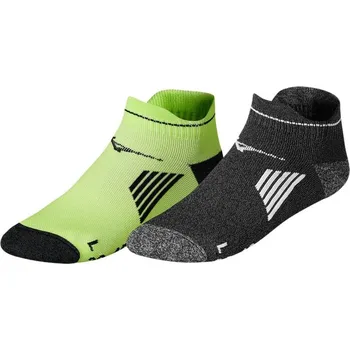Pánské ponožky Ponožky Mizuno Active Training Mid 2P - black/light green Vícebarevný (38-40)