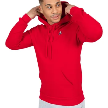 Pánská mikina Pánská tenisová mikina Le Coq Sportif ESS Hoody No.1 M - pur rouge Červený (S)