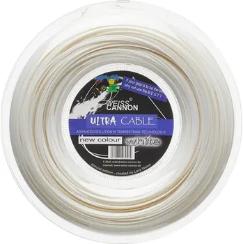 Struna na výplet tenisové rakety Tenisový výplet Weiss Cannon Ultra Cable (200 m) - white Bílý (1.23 mm)