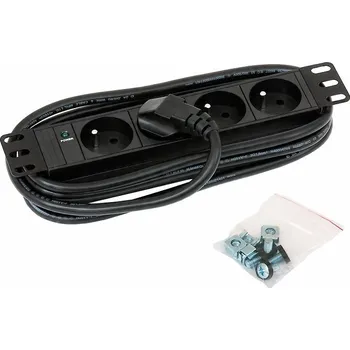 Elektrická zásuvka Triton zásuvka RAB-PD-X90-C1, 10", 4x, kontrolka, 3x1,5mm, 2m kabel